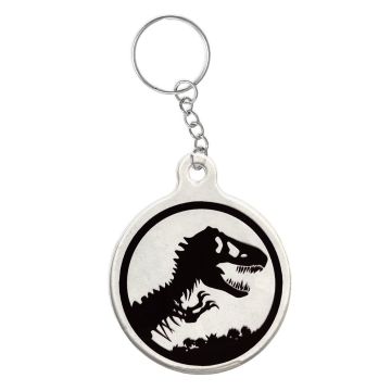 Jurassic Park Dinosaur Skeleton Silhouette  Keychain